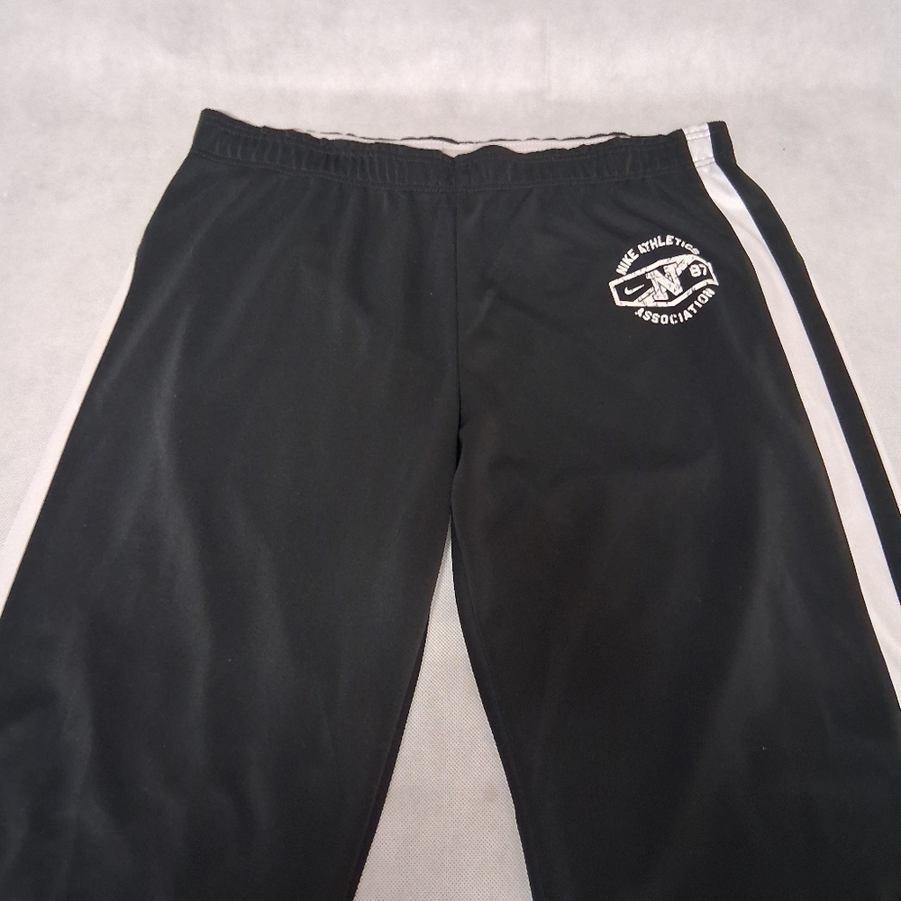 Nike Yoga Track Pants Large 12-14 Black Gray Trim Nike Athletic Association
